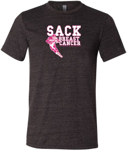 Breast Cancer T-shirt Sack Cancer Tri Blend Tee - Yoga Clothing for You