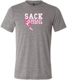 Breast Cancer T-shirt Sack Cancer Tri Blend Tee - Yoga Clothing for You