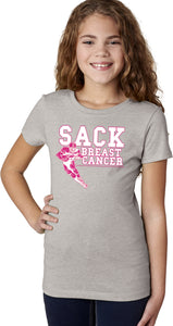 Girls Breast Cancer T-shirt Sack Cancer - Yoga Clothing for You