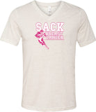 Breast Cancer T-shirt Sack Cancer Tri Blend V-Neck - Yoga Clothing for You