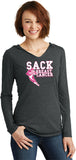 Ladies Breast Cancer T-shirt Sack Cancer Tri Blend Hoodie - Yoga Clothing for You