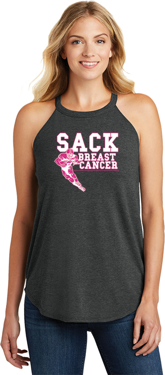 Ladies Breast Cancer Tank Top Sack Breast Cancer Rocker Tanktop - Yoga Clothing for You