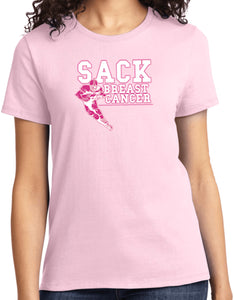 Ladies Breast Cancer T-shirt Sack Cancer Tee - Yoga Clothing for You