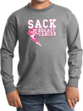 Kids Breast Cancer T-shirt Sack Cancer Youth Long Sleeve - Yoga Clothing for You