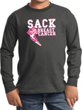 Kids Breast Cancer T-shirt Sack Cancer Youth Long Sleeve - Yoga Clothing for You