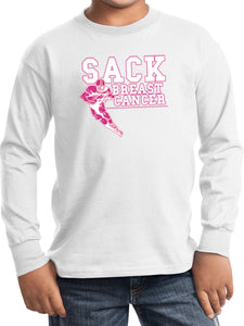 Kids Breast Cancer T-shirt Sack Cancer Youth Long Sleeve - Yoga Clothing for You