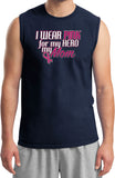 Breast Cancer T-shirt Pink For My Hero Muscle Tee - Yoga Clothing for You