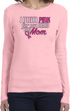 Ladies Breast Cancer T-shirt Pink For My Hero Long Sleeve - Yoga Clothing for You