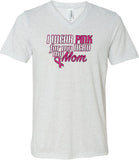 Breast Cancer T-shirt Pink For My Hero Tri Blend V-Neck - Yoga Clothing for You