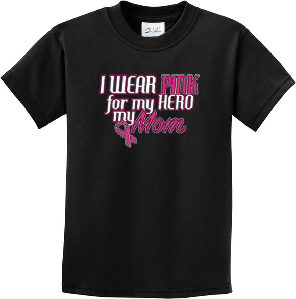 Kids Breast Cancer T-shirt Pink For My Hero Youth Tee - Yoga Clothing for You