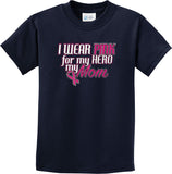 Kids Breast Cancer T-shirt Pink For My Hero Youth Tee - Yoga Clothing for You
