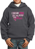 Kids Breast Cancer Hoodie Pink For My Hero - Yoga Clothing for You