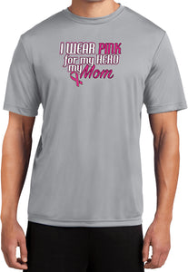 Breast Cancer T-shirt Pink For My Hero Moisture Wicking Tee - Yoga Clothing for You