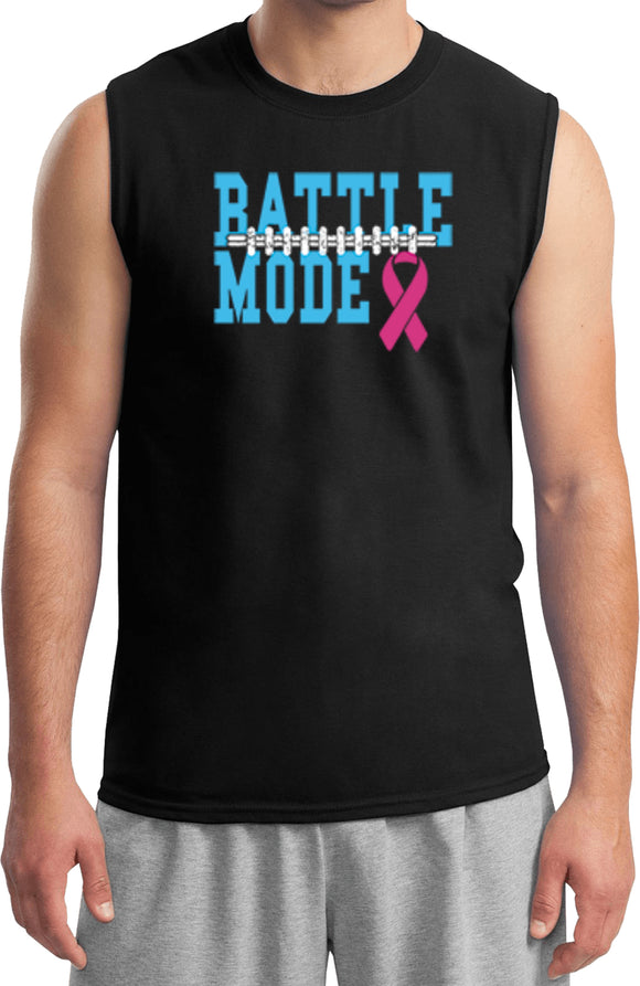 Breast Cancer T-shirt Battle Mode Muscle Tee - Yoga Clothing for You