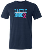 Breast Cancer T-shirt Battle Mode Tri Blend Tee - Yoga Clothing for You