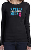 Ladies Breast Cancer T-shirt Battle Mode Long Sleeve - Yoga Clothing for You