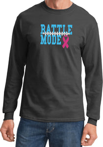 Breast Cancer T-shirt Battle Mode Long Sleeve - Yoga Clothing for You