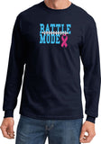 Breast Cancer T-shirt Battle Mode Long Sleeve - Yoga Clothing for You