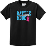 Kids Breast Cancer T-shirt Battle Mode Youth Tee - Yoga Clothing for You