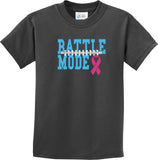 Kids Breast Cancer T-shirt Battle Mode Youth Tee - Yoga Clothing for You