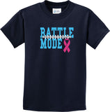 Kids Breast Cancer T-shirt Battle Mode Youth Tee - Yoga Clothing for You