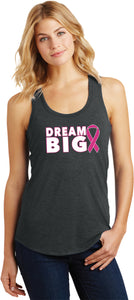 Ladies Breast Cancer Awareness Tank Top Dream Big Racerback - Yoga Clothing for You
