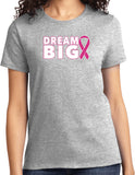 Ladies Breast Cancer Awareness T-shirt Dream Big Tee - Yoga Clothing for You