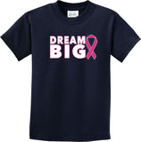 Kids Breast Cancer Awareness T-shirt Dream Big Youth Tee - Yoga Clothing for You