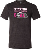Breast Cancer T-shirt Kicking Cancer is Our Goal Tri Blend Tee - Yoga Clothing for You