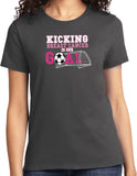 Ladies Breast Cancer T-shirt Kicking Cancer is Our Goal Tee - Yoga Clothing for You