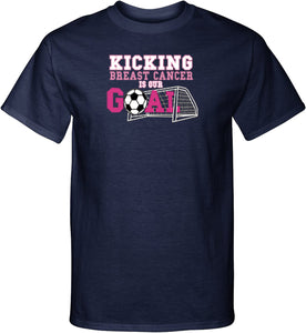 Breast Cancer T-shirt Kicking Cancer is Our Goal Tall Tee - Yoga Clothing for You