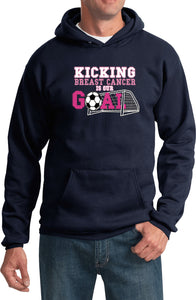 Breast Cancer Hoodie Kicking Cancer is Our Goal - Yoga Clothing for You