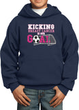 Kids Breast Cancer Hoodie Kicking Cancer is Our Goal - Yoga Clothing for You