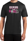 Breast Cancer T-shirt Kicking Cancer is Our Goal Dry Wicking Tee - Yoga Clothing for You