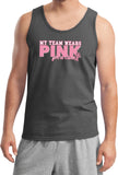 Breast Cancer Tank Top My Team Wears Pink - Yoga Clothing for You