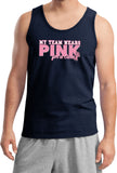 Breast Cancer Tank Top My Team Wears Pink - Yoga Clothing for You