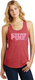 Ladies Breast Cancer Tank Top My Team Wears Pink Racerback - Yoga Clothing for You