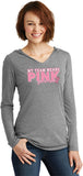 Ladies Breast Cancer T-shirt My Team Wears Pink Tri Blend Hoodie - Yoga Clothing for You
