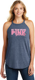 Ladies Breast Cancer Tank Top My Team Wears Pink Tri Rocker Tank - Yoga Clothing for You