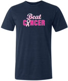Breast Cancer T-shirt Beat Cancer Tri Blend Tee - Yoga Clothing for You