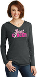 Ladies Breast Cancer T-shirt Beat Cancer Tri Blend Hoodie - Yoga Clothing for You