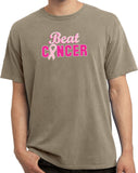 Breast Cancer T-shirt Beat Cancer Pigment Dyed Tee - Yoga Clothing for You