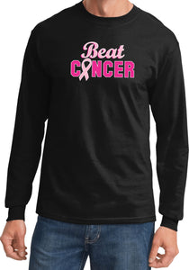 Breast Cancer T-shirt Beat Cancer Long Sleeve - Yoga Clothing for You
