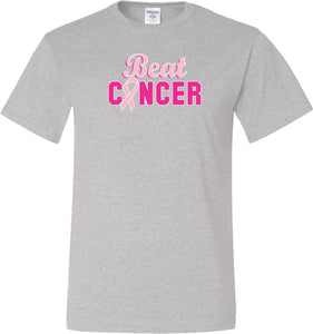 Breast Cancer T-shirt Beat Cancer Tall Tee - Yoga Clothing for You