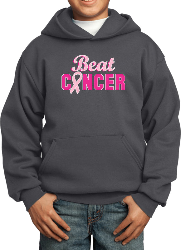Kids Breast Cancer Hoodie Beat Cancer - Yoga Clothing for You