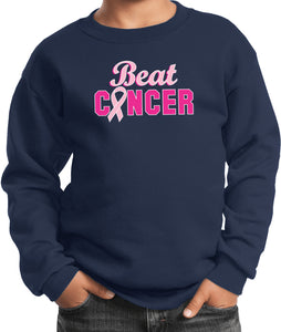 Kids Breast Cancer Sweatshirt Beat Cancer - Yoga Clothing for You