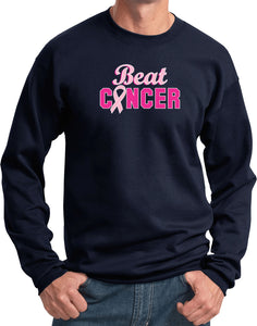 Breast Cancer Sweatshirt Beat Cancer - Yoga Clothing for You