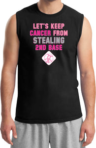 Breast Cancer T-shirt Second Base Muscle Tee - Yoga Clothing for You