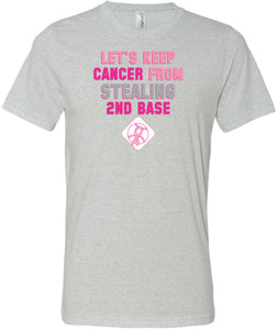 Breast Cancer T-shirt Second Base Tri Blend Tee - Yoga Clothing for You