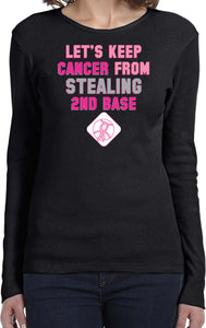 Ladies Breast Cancer T-shirt Second Base Long Sleeve - Yoga Clothing for You